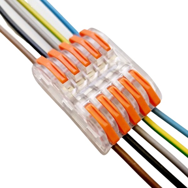 Tracon OVOTT55 Krabicová svorka pružinováprůsvitná 0,5-4mm2, 32A, 400VAC 5P