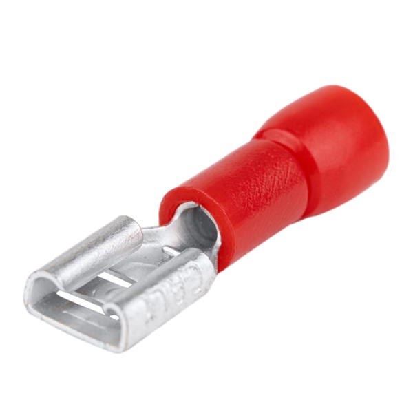 Tracon PCSH3 Izolované Cu lisovací dutinky ploché, červené 2,8×0,5mm, 1,5mm2
