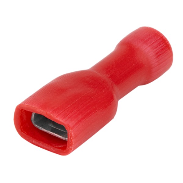 Tracon PTCSH6 Celoizolované Cu lisovací kolíky ploché, červené 1,5mm2, 6,3×0,8mm