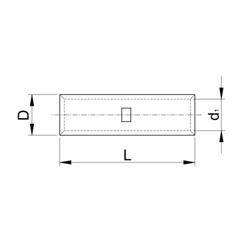 Tracon TH35 Neizolované Cu lisovací kabelové spojky 35mm2, (d1=8,2mm, L=29mm)