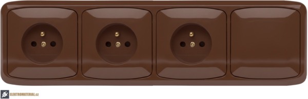Rámeček ABB Tango 3901A-B40 H čtyřnásobný vodorovný hnědý