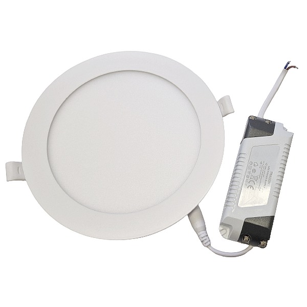 Tracon LED-DL-12NW Podhledové kulaté LED svítidlo, bílé 220-240 VAC, 12 W, 1160 lm, D=168 mm, 4000 K, IP40, EEI=F