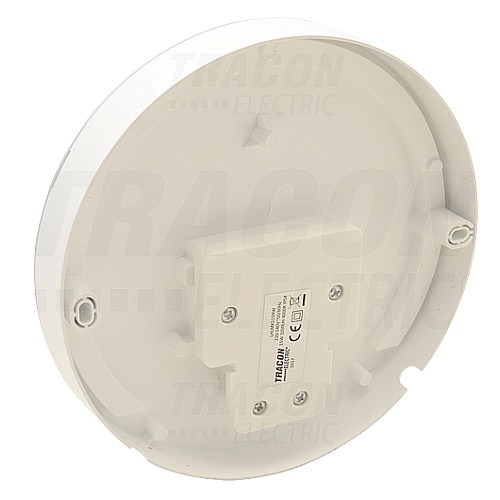 Tracon LHLMKS15NW Průmyslové prachotěsné LED svítidlose stříbrným lemem,kulaté 230 V, 50 Hz, 15 W, 4000 K, 1050 lm, IP54, ABS+PC, EEI=G