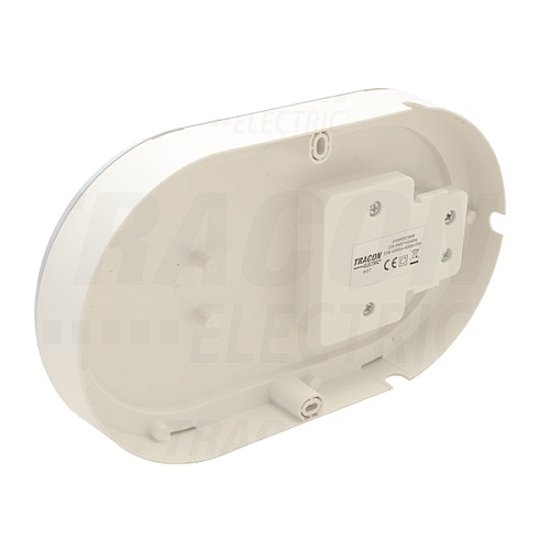 Tracon LHLMOS15NW Průmyslové prachotěsné LED svítidlose stříbrným lemem,oválné 230 V, 50 Hz, 15 W, 4000 K, 1050 lm, IP54, ABS+PC, EEI=G