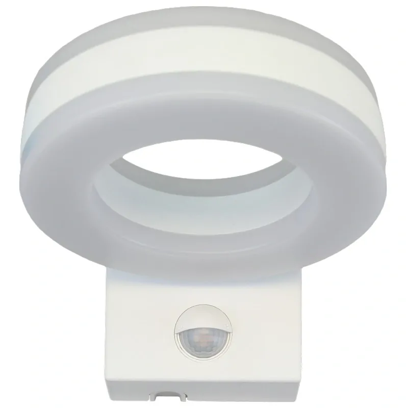 Tracon SLOM20W Nástěnné svítidlo se snímačem pohybu, kulaté 230VAC, 20W, 1700lm, 4500K, 10s-5m, 3-2000lx, 9m,IP65, EEI=F