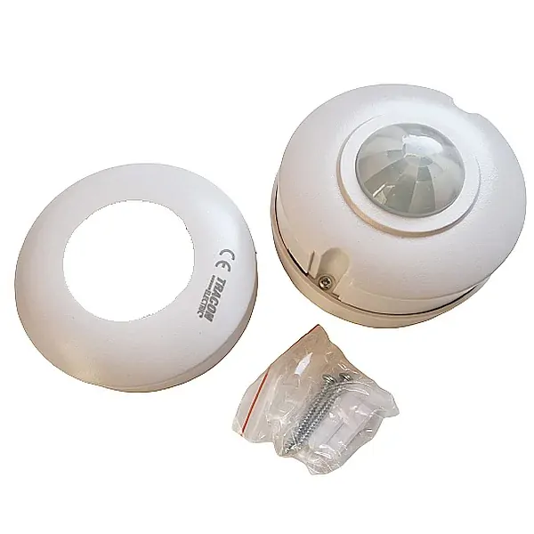 Tracon TMB-011IP Infračervený snímač pohybu,se zvýšeným krytím, bílý 230V, 50 Hz, 1200W, 360°, 1-6 m, 10 s-15 min,3-2000lux, IP44