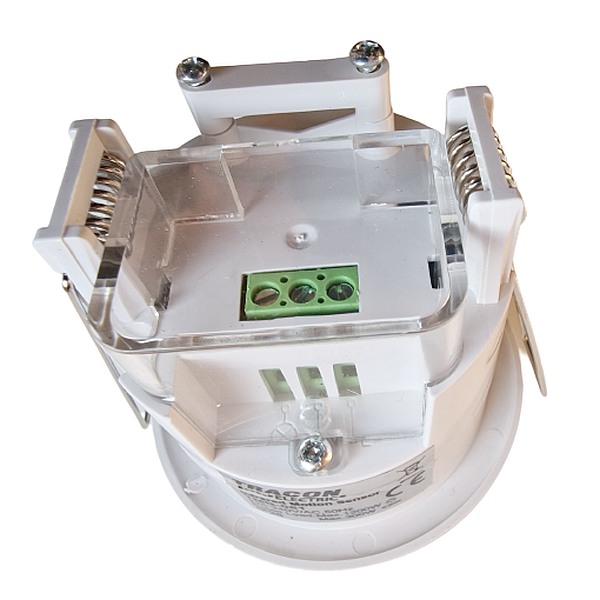 Tracon TMB-061 Infračervený snímač pohybu, montáž do dutých stropů, bílý 230V, 50 Hz, 360°, 3-2000lux, 10s-15min