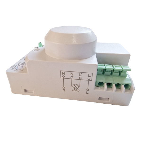 Tracon TMB-L01G Mikrovlnný snímač pohybu , do svítilny 230 VAC, 5,8 GHz, 360°, 1-8 m, 10 s-12 min, 3-2000lux