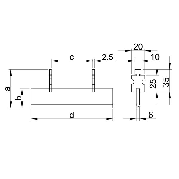 Tracon NTR2 Zkratovací propojka 2 / 1P