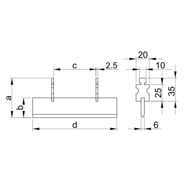 Tracon NTR3 Zkratovací propojka 3 / 1P