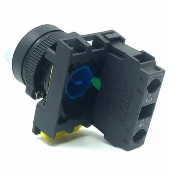 Tracon NYG3-B Klasické tlačítko, modré 1×NO, 5A/230V AC-15, IP65