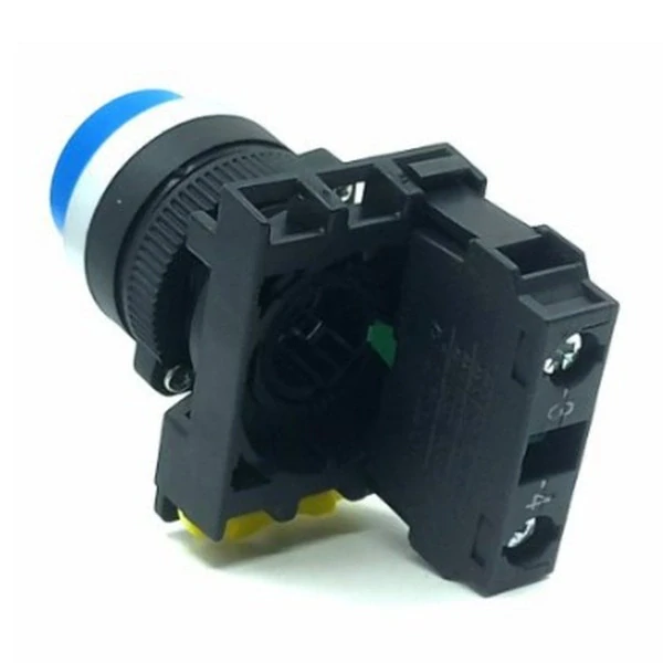 Tracon NYG3-HB Vystouplé tlačítko, modré 1×NO, 5A/230V AC-15, IP65