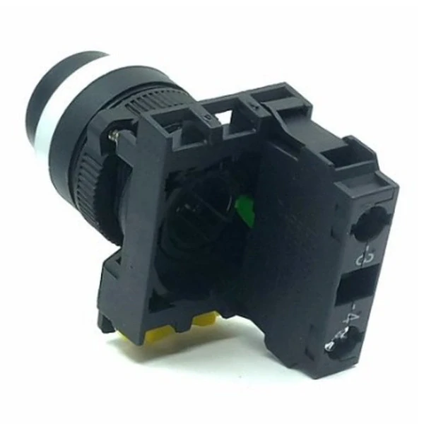 Tracon NYG3-HBK Vystouplé tlačítko, černé 1×NO, 5A/230V AC-15, IP65