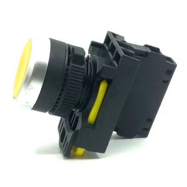 Tracon NYK3-Y Klasický tlačítkový spínač žlutý 1×NO, 5A/230V AC-15, IP65