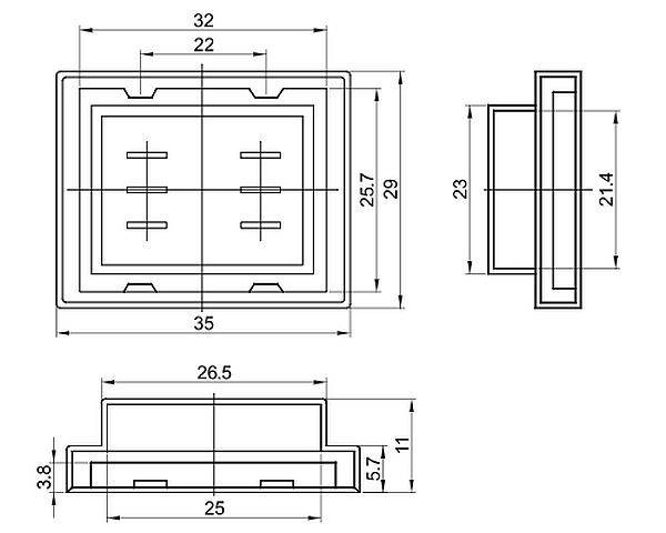 Tracon TES-GB1 Gumová membrána IP44, TES-33, TES-34