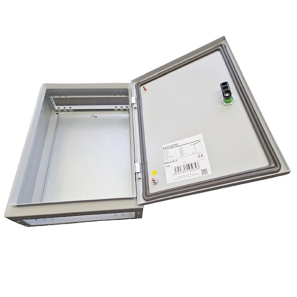 Noark 110565 IP66 oceloplechové rozvodnice MHS 40 30 15, rozměry 400x300x150 mm