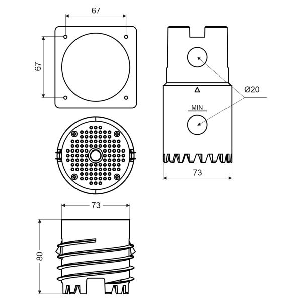 Kopos MDFZ 80/VDZ_KB Montážní deska do zateplení s vrtákem