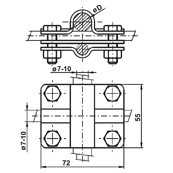 TREMIS SJ 1 ( FeZn ) svorka k jímací tyči *V055