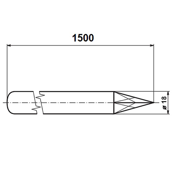 TREMIS JK 1,5 ( FeZn ) jímací tyč s kovaným hrotem *V405