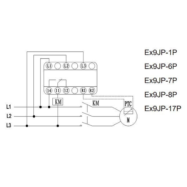 Noark 110254 Monitorovací relé Ex9JP-17P AC400V