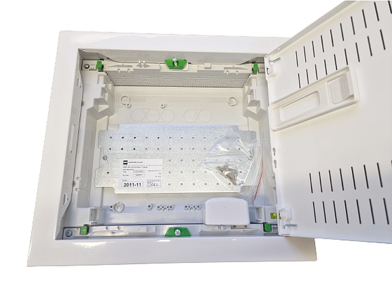 Multimediální rozvodnice SEZ C-BOX N MSF 14M na omítku IP30, perforovaná dvířka, 358x328x95 mm