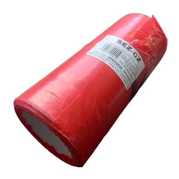 Výstražná fólie s bleskem 22/50 rudá