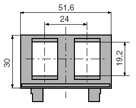 ABB Element,Time 5014E-B01018 Maska nosná pro 2 komunikační zásuvky keystone