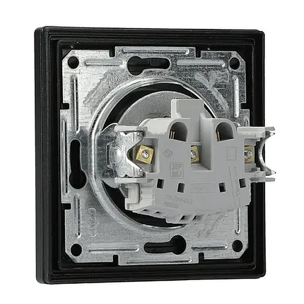 Asfora Zásuvka 2P+PE 250V 16A, clonky, IP44, antracit SCHNEIDER EPH2800371