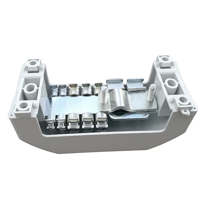 Ekvipotencialní svorkovnice SEZ EVP-SK s krytem IP20, 4x2,5-10mm2, 6x10-25mm2, 2x25-70mm2