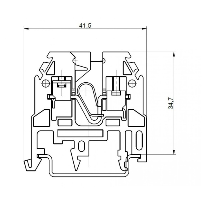 Řadová svorka RSA 2,5 A zelená
