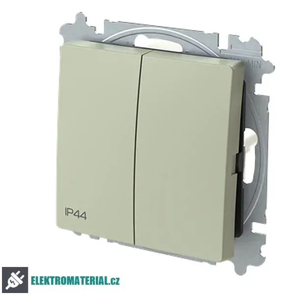 ABB 3559T-A05940 243 ZONI Přepínač sériový, s krytem, řazení 5, IP44 olivová