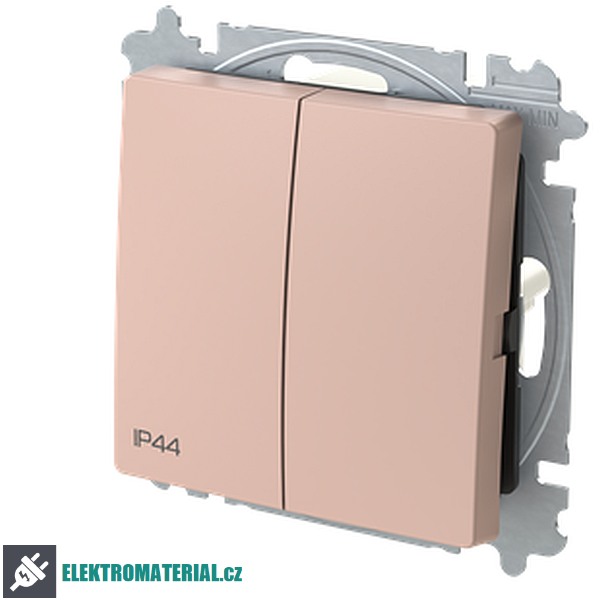 ABB 3559T-A52940 242 ZONI Přepínač dvojitý střídavý, s krytem, řazení 6+6, IP44 pudrová