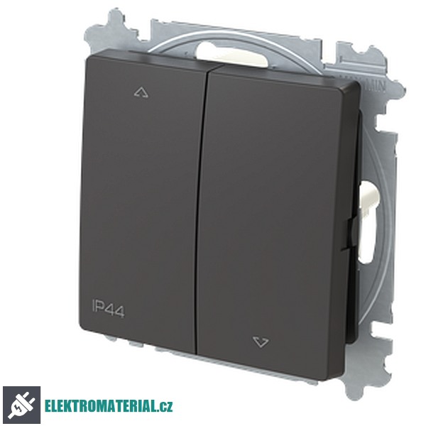 ABB 3559T-A88940 237 ZONI Ovládač žaluziový, s krytem, řazení 1/0+1/0, IP44 matná černá