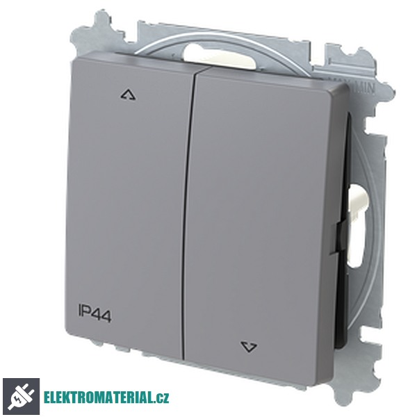 ABB 3559T-A88940 241 ZONI Ovládač žaluziový, s krytem, řazení 1/0+1/0, IP44 šedá