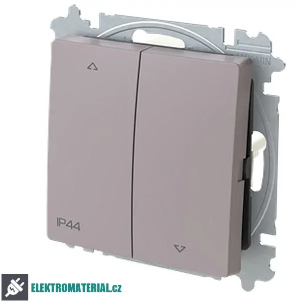 ABB 3559T-A88940 244 ZONI Ovládač žaluziový, s krytem, řazení 1/0+1/0, IP44 greige