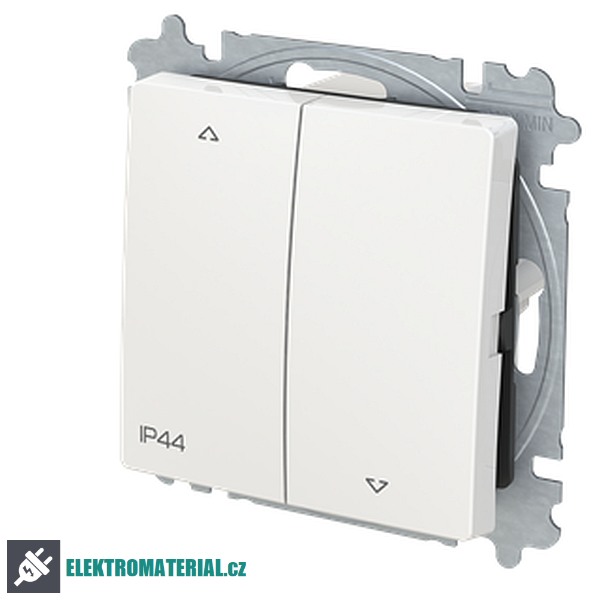 ABB 3559T-A88940 500 ZONI Ovládač žaluziový, s krytem, řazení 1/0+1/0, IP44 bílá
