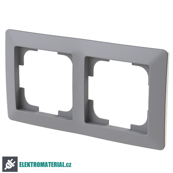 ABB 3901T-A00020 141 ZONI Rámeček dvojnásobný, pro vodorovnou i svislou montáž šedá / bílá