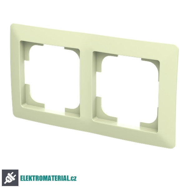 ABB 3901T-A00020 143 ZONI Rámeček dvojnásobný, pro vodorovnou i svislou montáž olivová / bílá