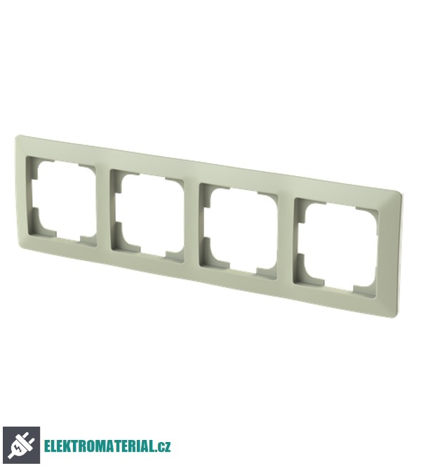 ABB 3901T-A00040 143 ZONI Rámeček čtyřnásobný, pro vodorovnou i svislou montáž olivová / bílá