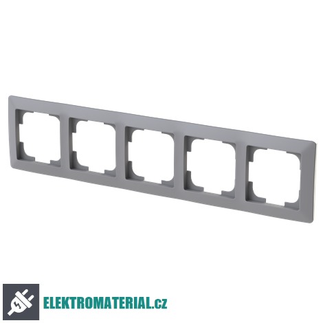 ABB 3901T-A00050 141 ZONI Rámeček pětinásobný, pro vodorovnou i svislou montáž šedá / bílá