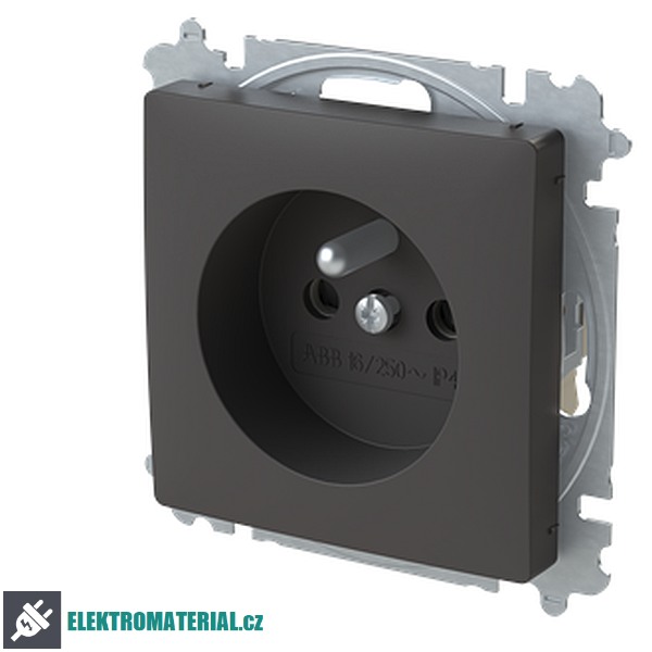 ABB 6619T-A06657 237 ZONI Zásuvka jednonásobná, s cl. matná černá