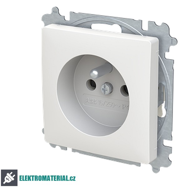 ABB 6619T-A06657 240 ZONI Zásuvka jednonásobná, s cl. matná bílá