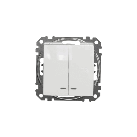 SCHNEIDER SDD111105L SEDNA Přepínač sériový ř.5 or.kontrolka, bílá