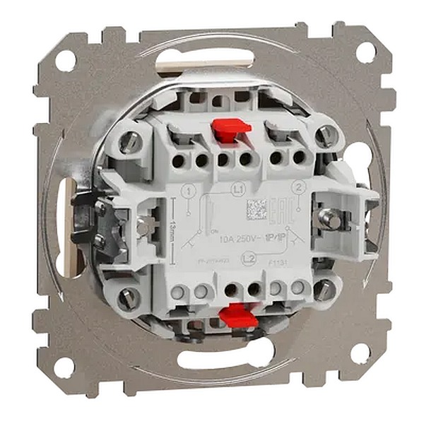 SCHNEIDER SDD112118 SEDNA Tlačítko dvojité 1/0+1/0, béžová