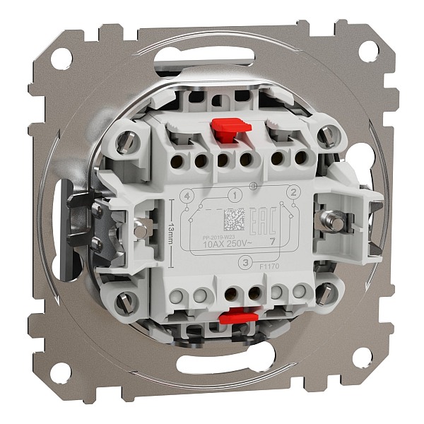 SCHNEIDER SDD113107 SEDNA Přepínač křížový ř.7, alu