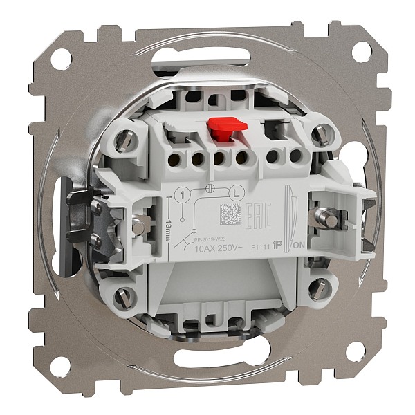 SCHNEIDER SDD113111 SEDNA Tlačítko 1/0, alu