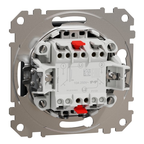 SCHNEIDER SDD114118 SEDNA Tlačítko dvojité 1/0+1/0, Antracit