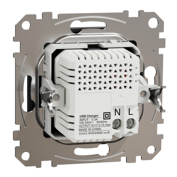 SCHNEIDER SDD114401 SEDNA Dvojitá USB A+A nabíječka 2.1A, antracit