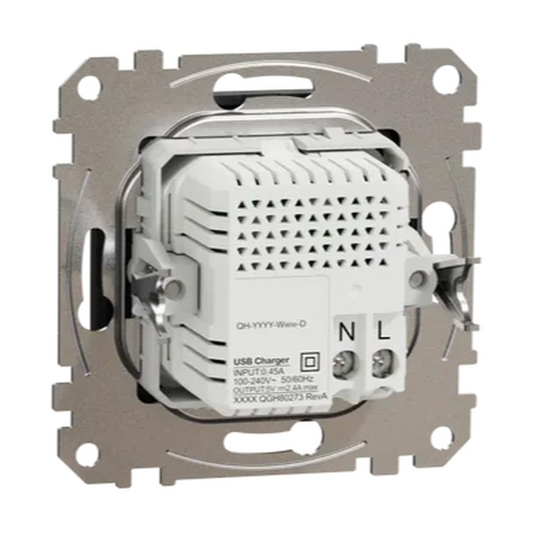 SCHNEIDER SDD114402 SEDNA Dvojitá USB A+C nabíječka 2.4A, Antracit