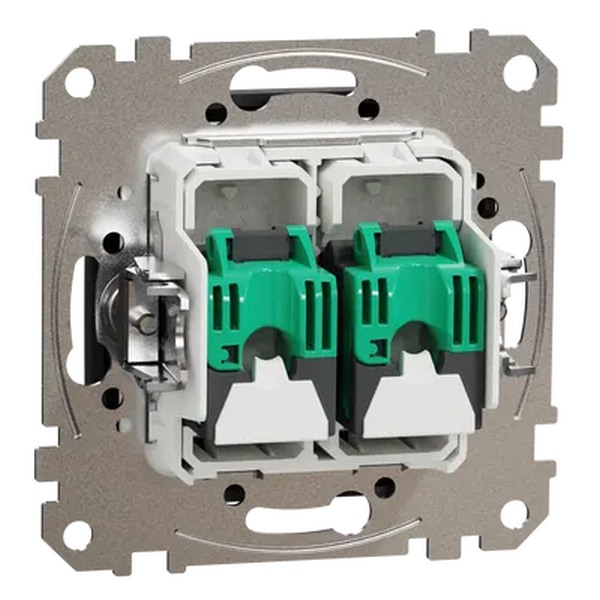 SCHNEIDER SDD114452 SEDNA Datová zásuvka 2xRJ45 kat. 5e UTP, Antracit